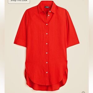 J. Crew Red Swim Coverup